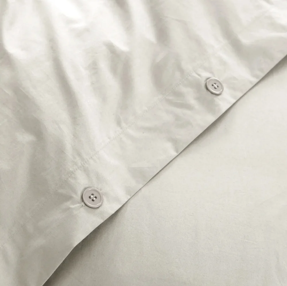 NWT! Quince 100% Organic Cotton Percale Sand Duvet & Shams! Full/ Queen (911)
